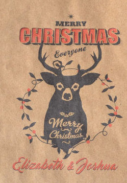 Christmas Deer Head Personalized Goodie Bags