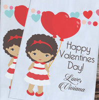 Little Girl Valentines Day Personalized Goodie Bags