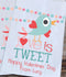 Birdie Love is Tweet Valentines Day Personalized Goodie Bags | Valentine's Day Party Favors Bags | Bird Valentine Goody Bags | Paper Bags