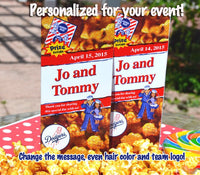Cracker Jack Boxes for Baseball Wedding Favors