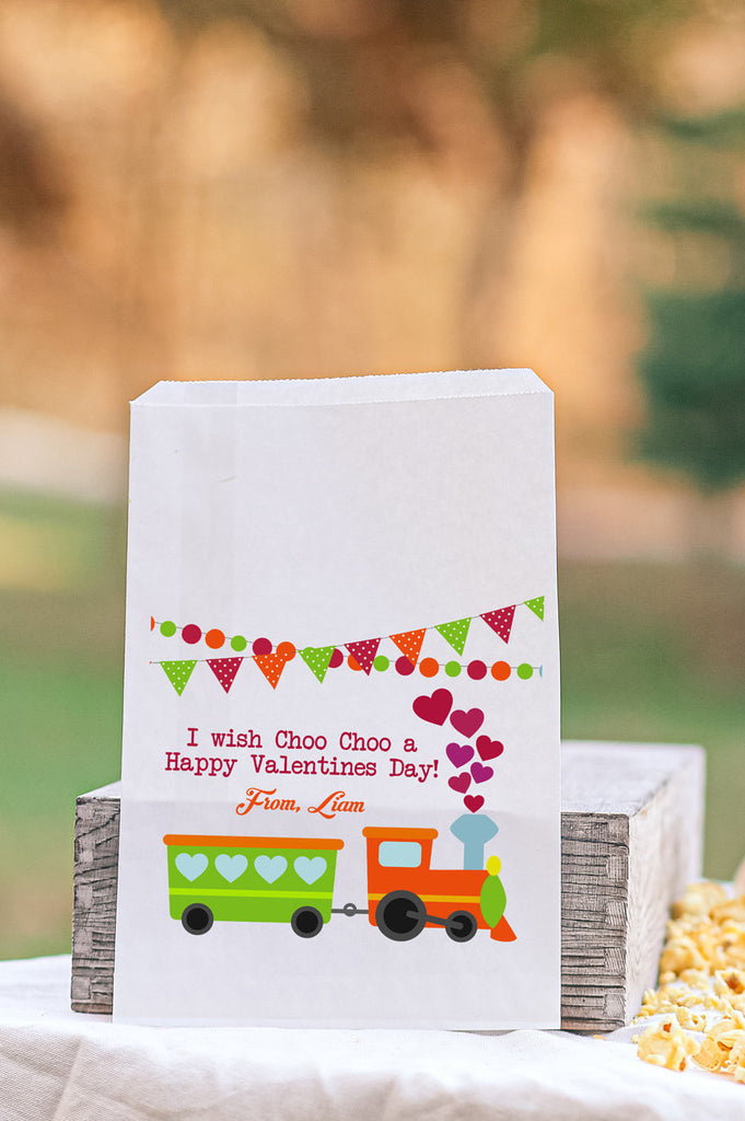 ChooChoo Train Valentines Treat Bag