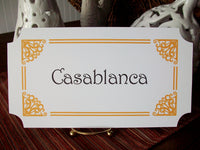 Movie Ticket Table Numbers/Cards