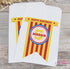 Circus Ribbon Carnival Party Favor Bags | Circus Party Favors, Popcorn Bags, Carnival Birthday, Girls Circus