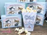 Blue Pastel Circus Popcorn Favor Boxes | Carnival Birthday Party | Carnival Popcorn Boxes | Circus Popcorn Boxes | Circus Theme Favors