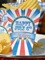 Patriotic July 4th Fourth Popcorn Boxes