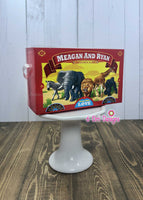 Animal Cracker Boxes, Children's Carnival Birthday Party Favor, Barnum Animal Cookies, Circus Theme Party, Circus Birthday
