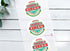 Circus Birthday Sticker Red and Turquoise Green Circus Stickers 2" Gloss Sticker, Label for Circus Birthday or Baby Shower