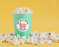 Our Love is Poppin Popcorn Stickers, Popcorn Wedding Labels, Rehearsal Party Favor Stickers, Welcome Bag Snacks