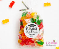 Personalized Congrats Graduation Sticker, Graduation Party Decor, Graduation Party Favor Stickers