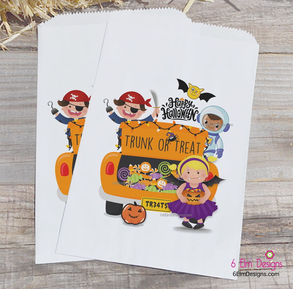 Trunk or Treat Halloween Goodie Bags for Trick or Treat, Trunk or Treat Trick or Treat Candy Bags