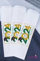 Class of 2024 Congratulations Graduation Party Personalized Silverware Utensil Flatware Bags
