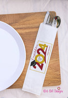 Class of 2024 Congratulations Graduation Party Personalized Silverware Utensil Flatware Bags