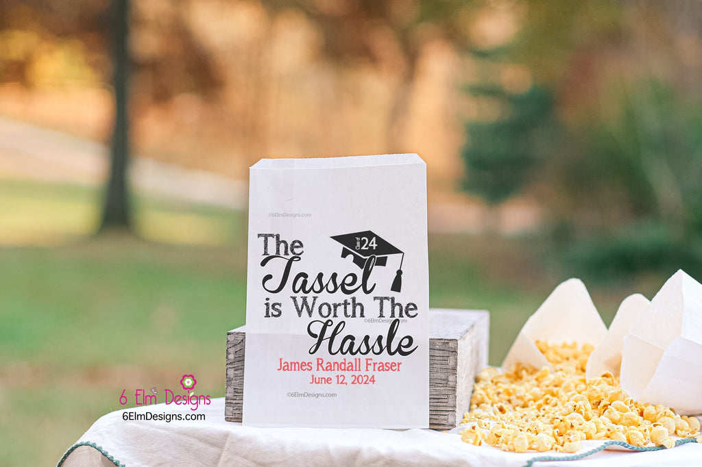 Tassel is Worth the Hassle Graduation Cap Party Favor Bags - Class of 2024