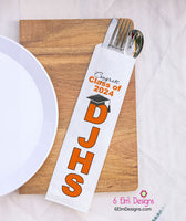 school name graduation silverware bags