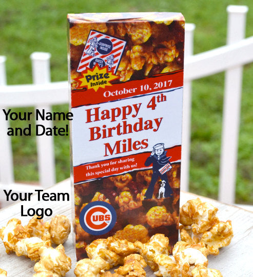 Cracker Jack Boxes for Baseball Birthday Party Favors