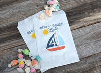Sailboat Nautical Paper Party Favor Bags
